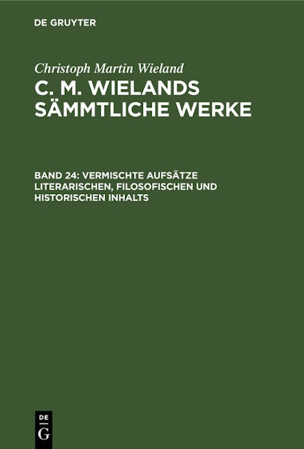 Vermischte Aufsätze literarischen, filosofischen und historischen Inhalts