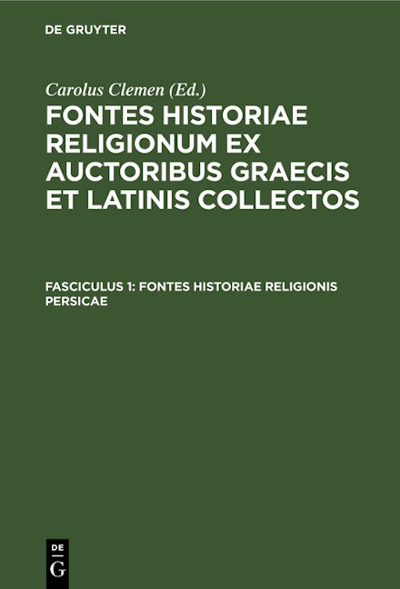 Fontes historiae religionis Persicae