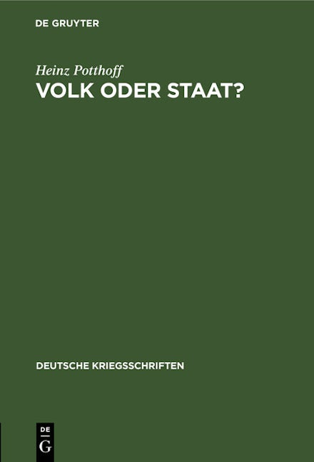 Volk oder Staat?