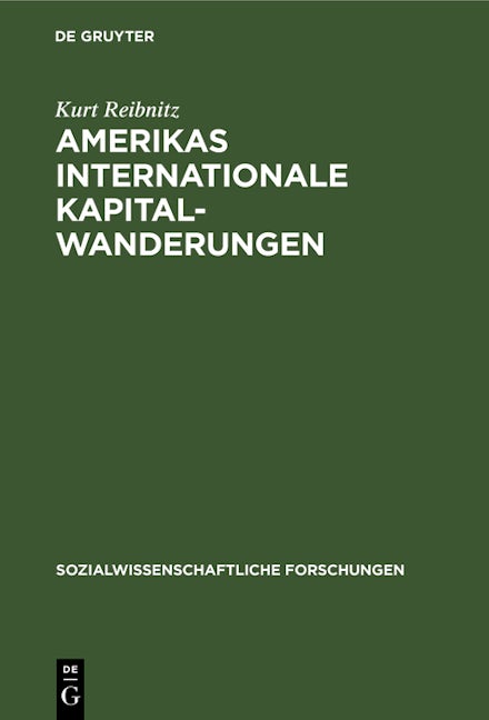 Amerikas internationale Kapitalwanderungen