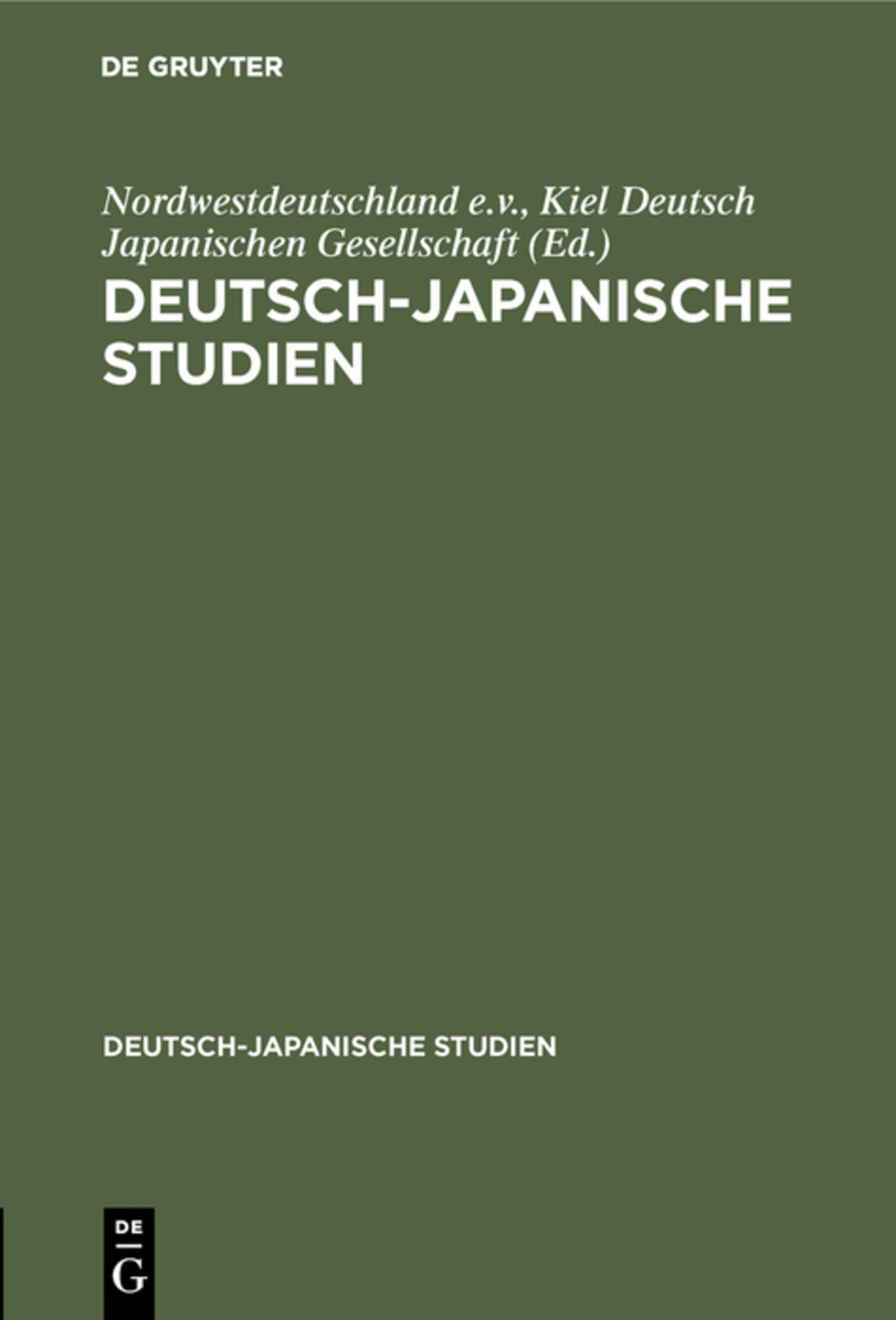Cover image for Deutsch-japanische Studien ISBN 9783111060286