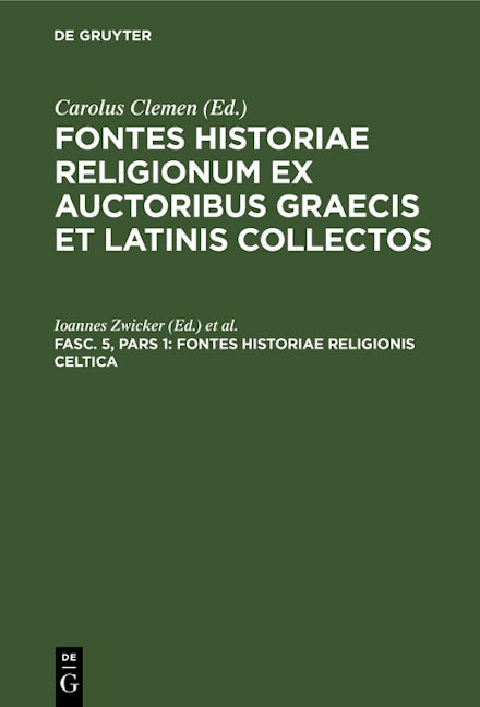 Fontes historiae religionis Celtica
