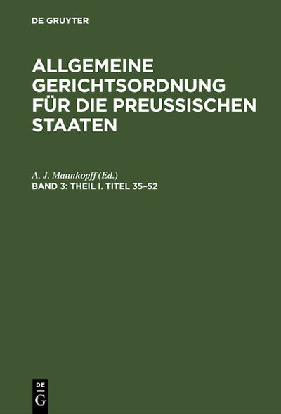 Theil I. Titel 35–52