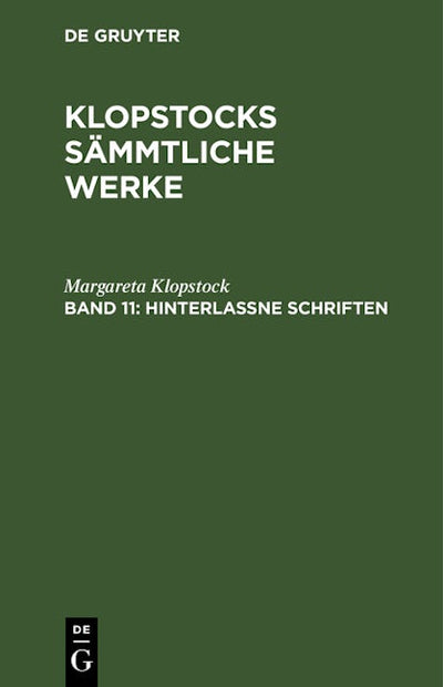 Hinterlaßne Schriften