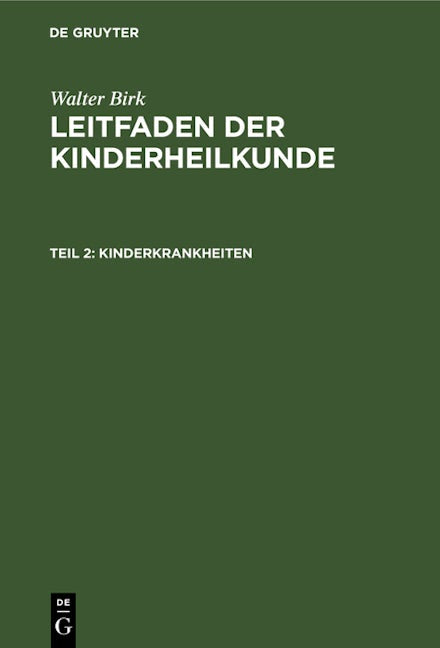 Kinderkrankheiten