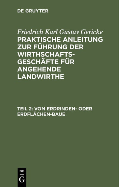 Cover image for Vom Erdrinden- oder Erdflächen-Baue, isbn: 9783111078373