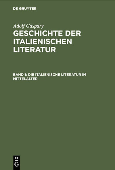 Die italienische Literatur im Mittelalter
