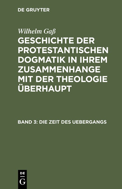Die Zeit des Uebergangs