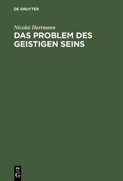 Das Problem des geistigen Seins