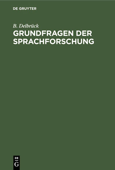 Grundfragen der Sprachforschung
