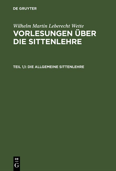 Die allgemeine Sittenlehre