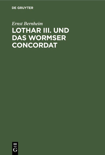 Lothar III. und das Wormser Concordat