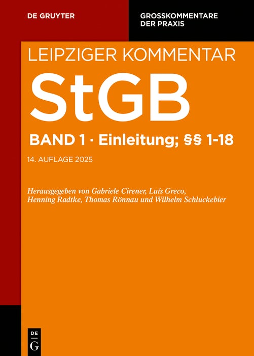 Cover image for Einleitung; §§ 1–18, isbn: 9783111108292