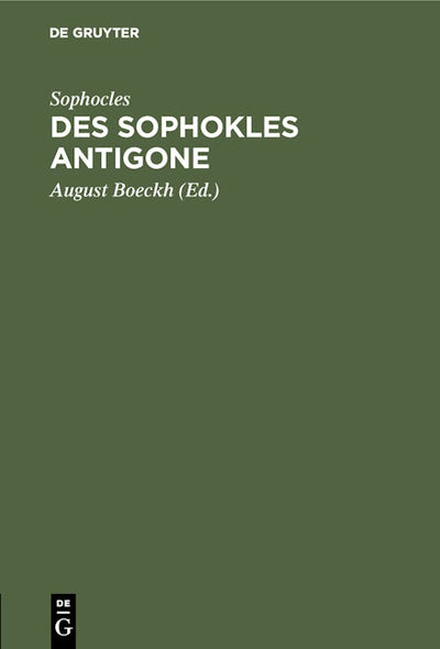 Des Sophokles Antigone
