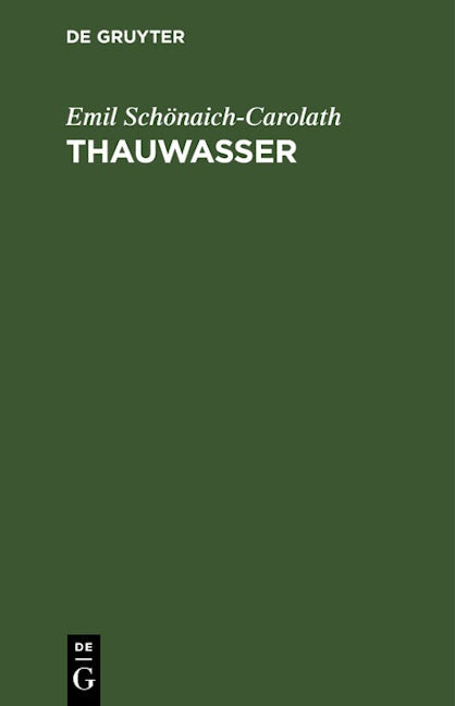 Thauwasser