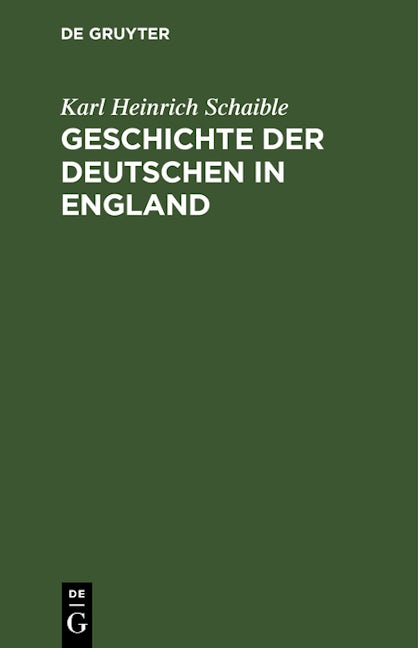 Geschichte der Deutschen in England