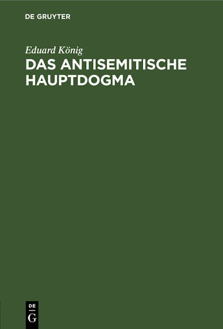 Das antisemitische Hauptdogma
