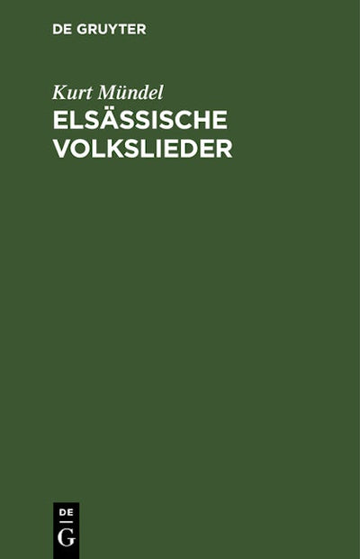 Elsässische Volkslieder