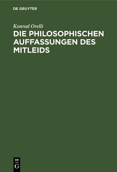 Die philosophischen Auffassungen des Mitleids