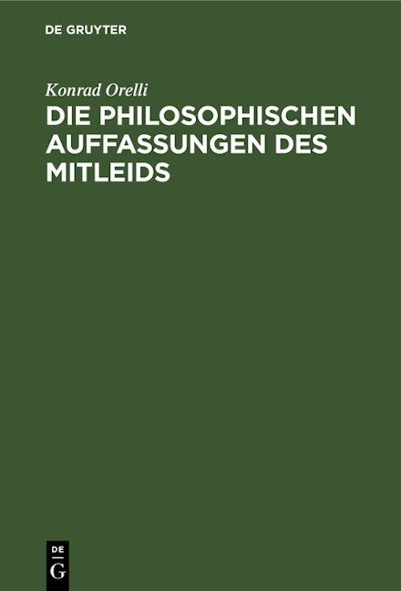 Die philosophischen Auffassungen des Mitleids
