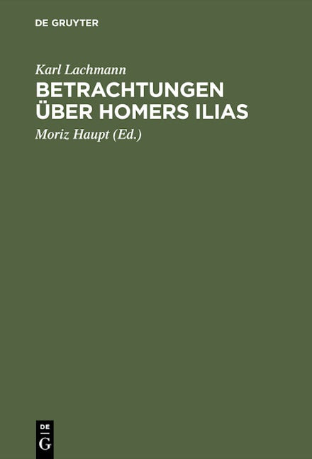 Betrachtungen über Homers Ilias