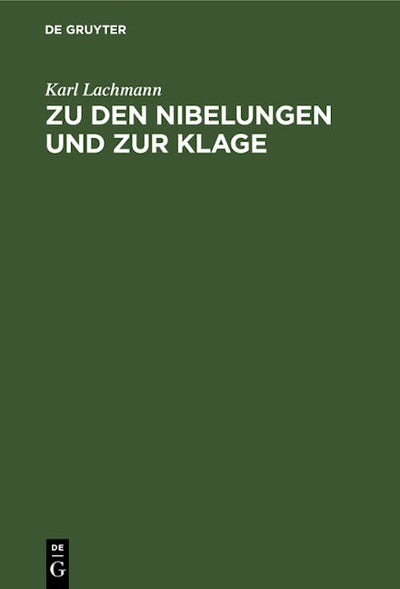 Zu den Nibelungen und zur Klage