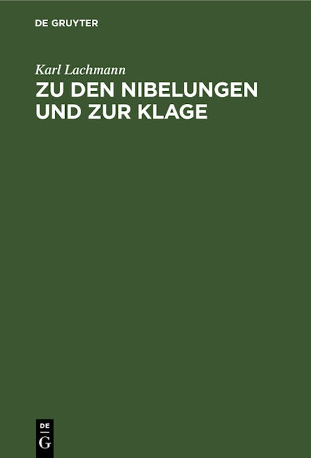 Zu den Nibelungen und zur Klage