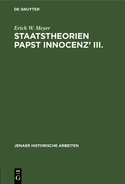 Staatstheorien Papst Innocenz’ III.