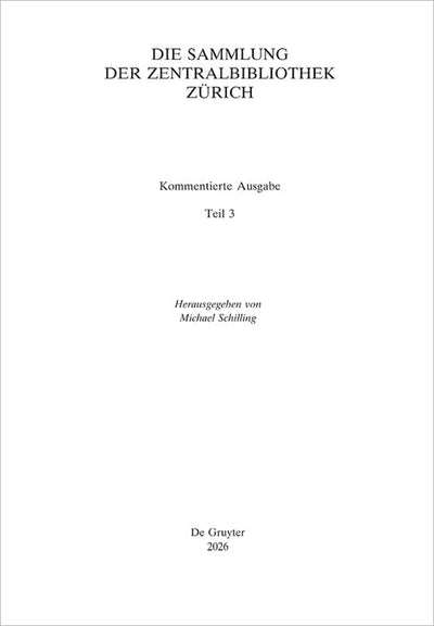 Cover image for Die Sammlung der Zentralbibliothek Zürich, isbn: 9783111144405