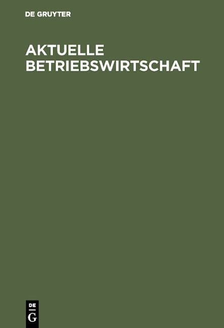 Aktuelle Betriebswirtschaft