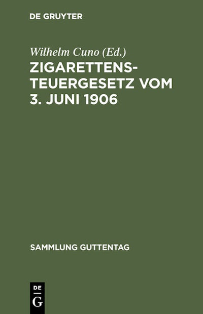 Zigarettensteuergesetz vom 3. Juni 1906