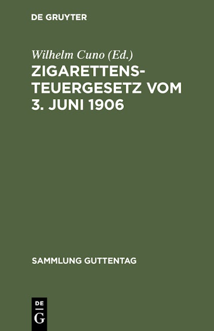 Zigarettensteuergesetz vom 3. Juni 1906