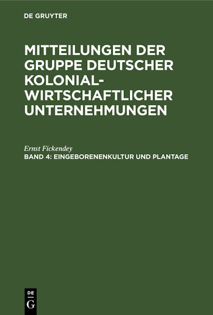 Eingeborenenkultur und Plantage