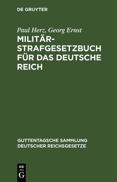 Militär-Strafgesetzbuch für das Deutsche Reich