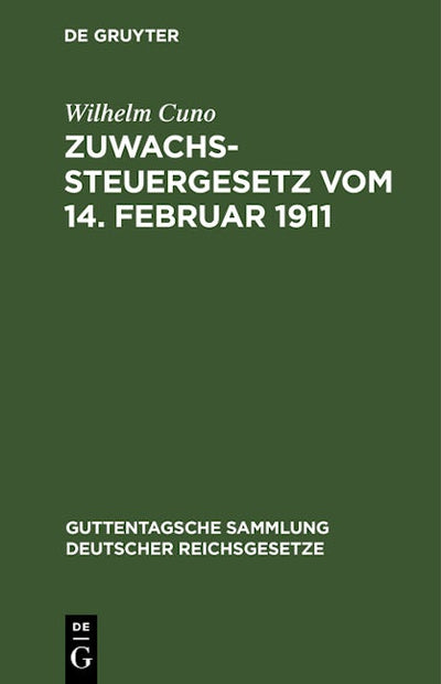 Zuwachssteuergesetz vom 14. Februar 1911