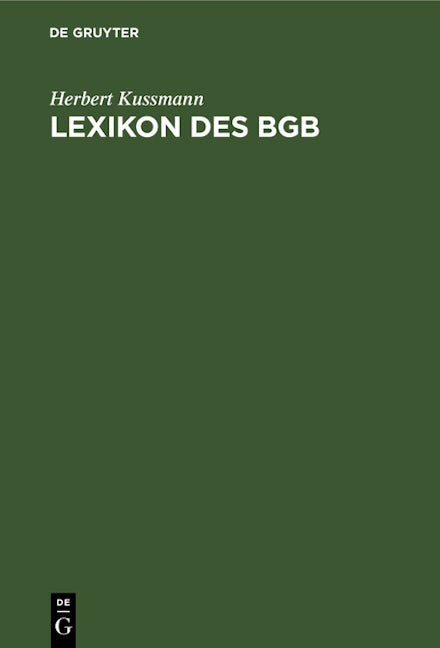 Lexikon des BGB