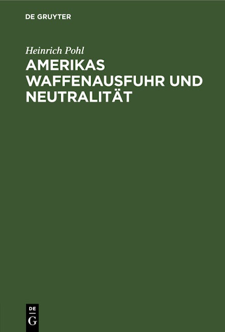 Amerikas Waffenausfuhr und Neutralität