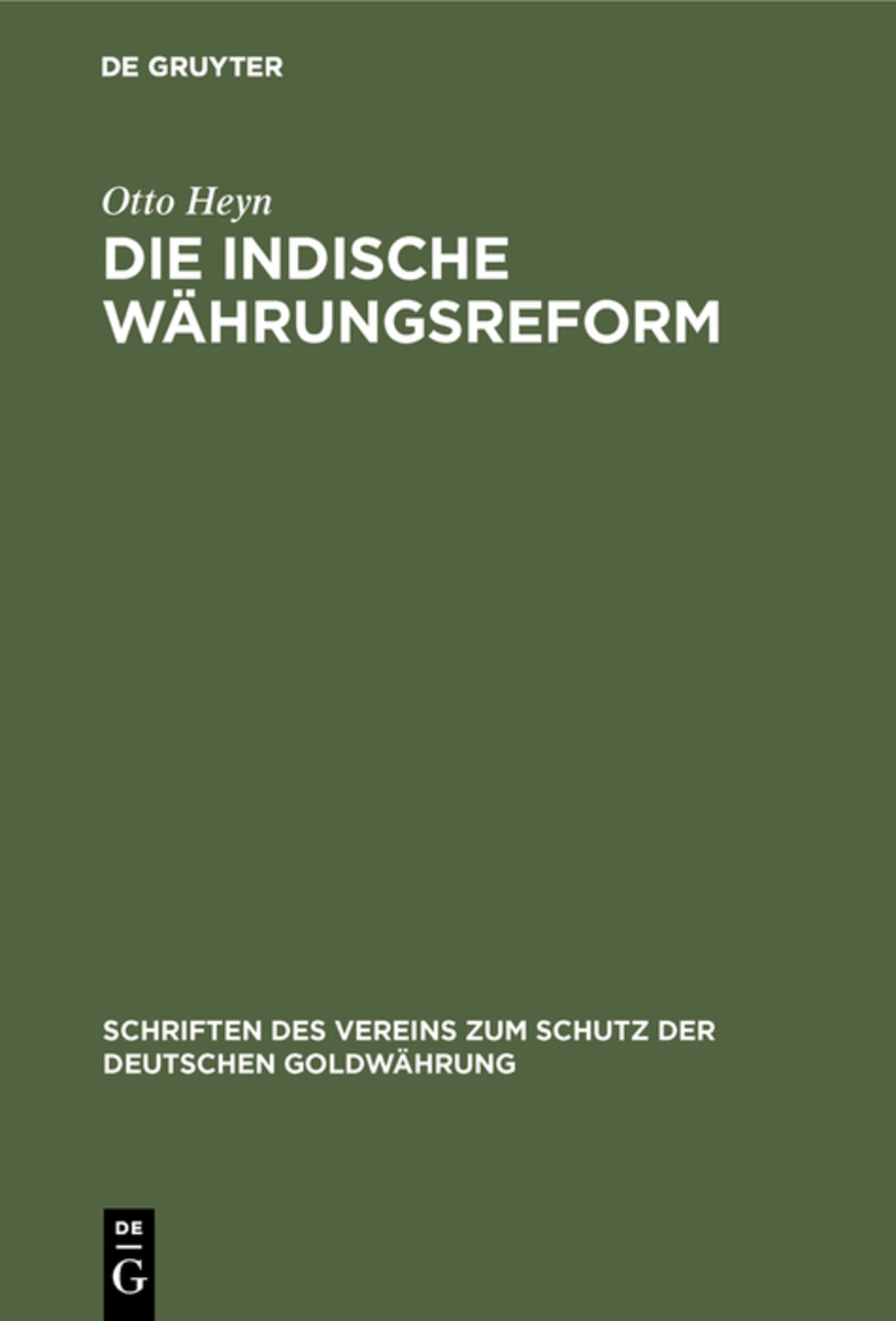 Cover image for Die indische Währungsreform ISBN 9783111174174