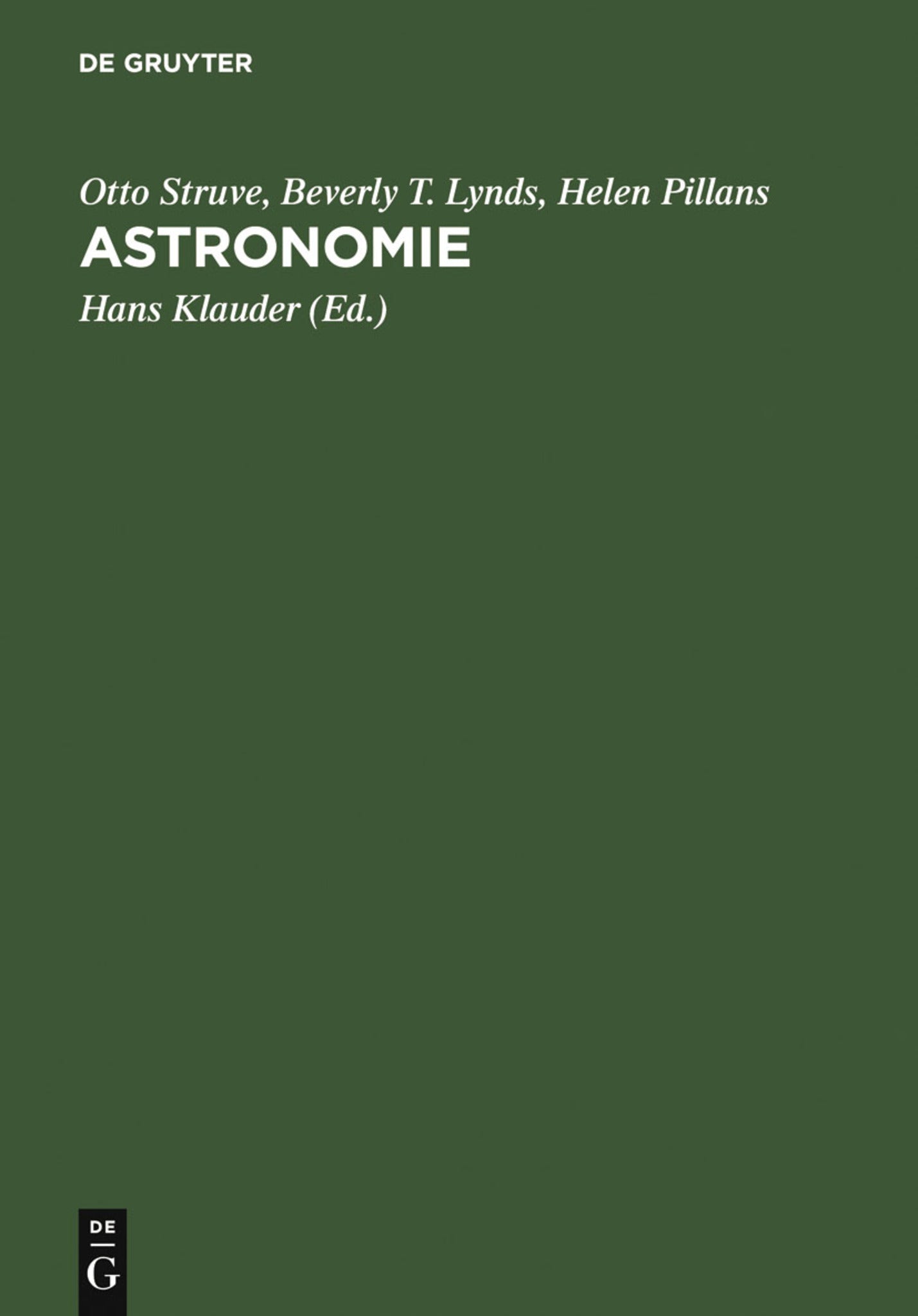 Cover image for Astronomie ISBN 9783111174976