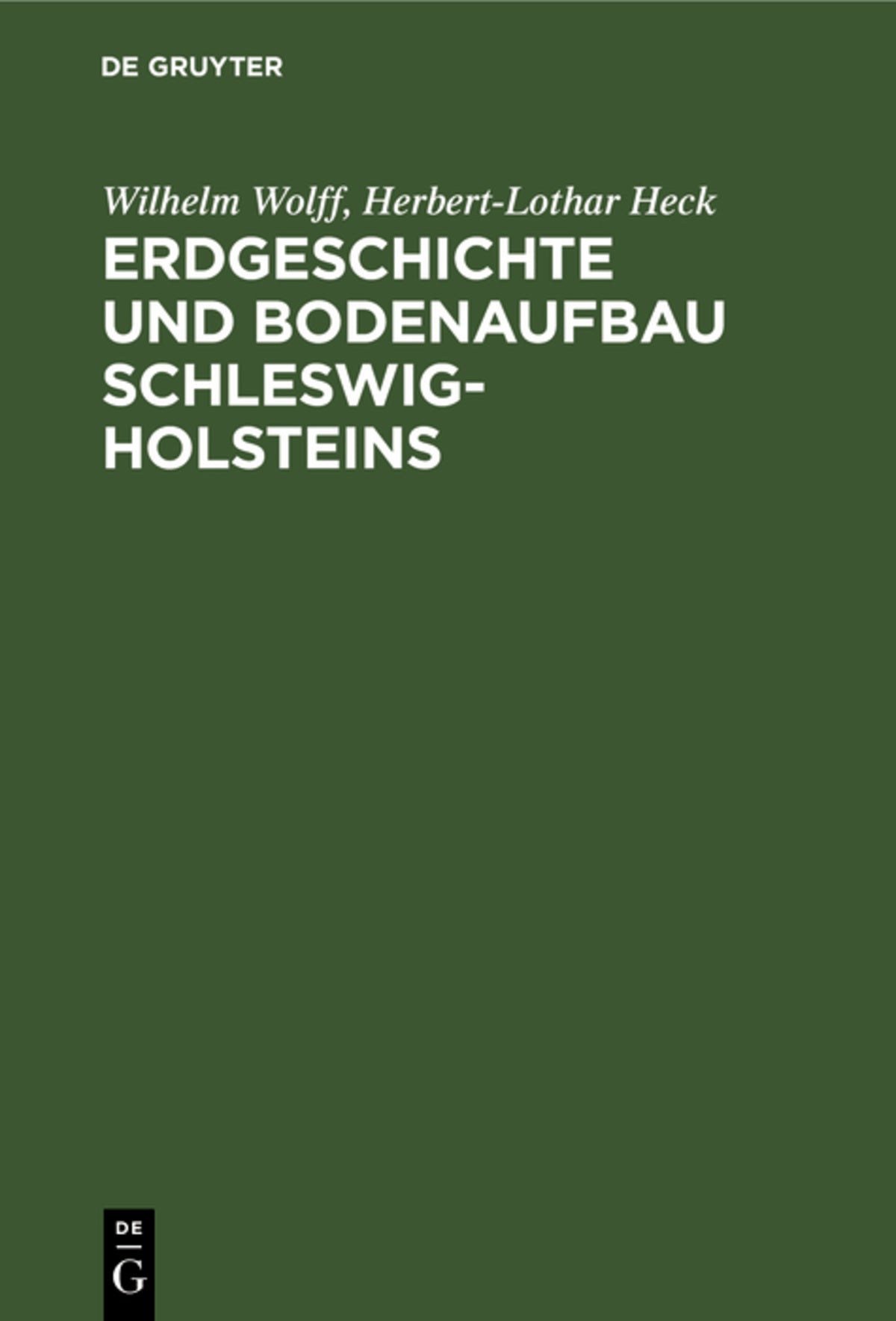 Cover image for Erdgeschichte und Bodenaufbau Schleswig-Holsteins ISBN 9783111175119
