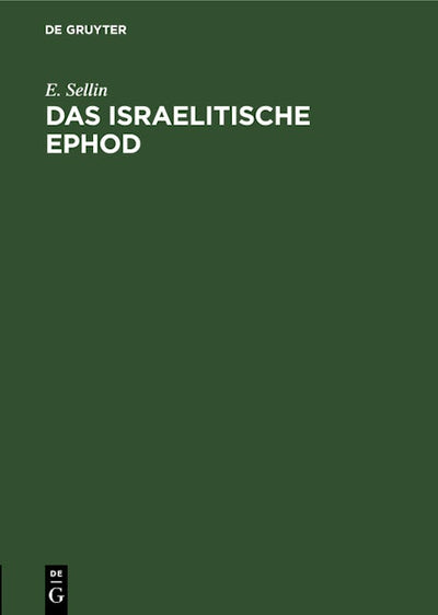 Das israelitische Ephod