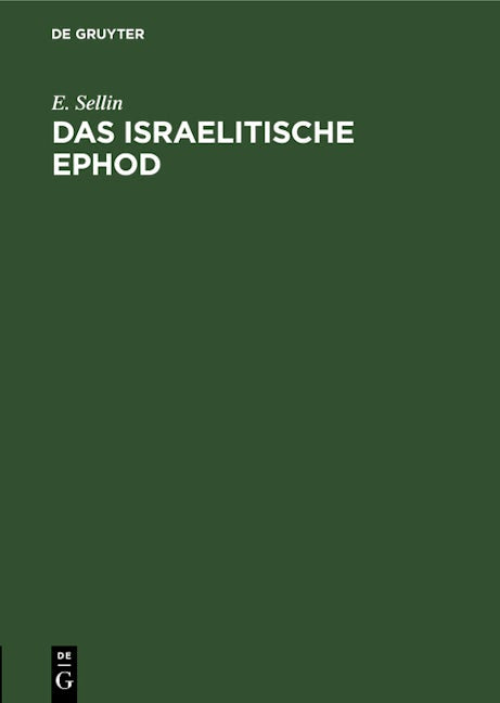 Das israelitische Ephod