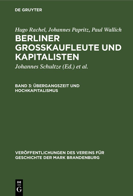 Übergangszeit und Hochkapitalismus