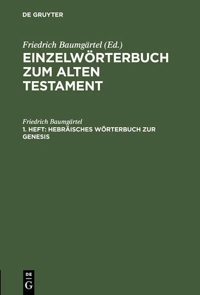 Hebräisches Wörterbuch zur Genesis