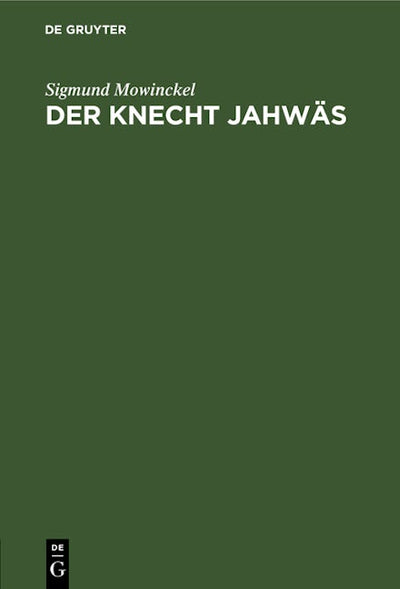 Der Knecht Jahwäs