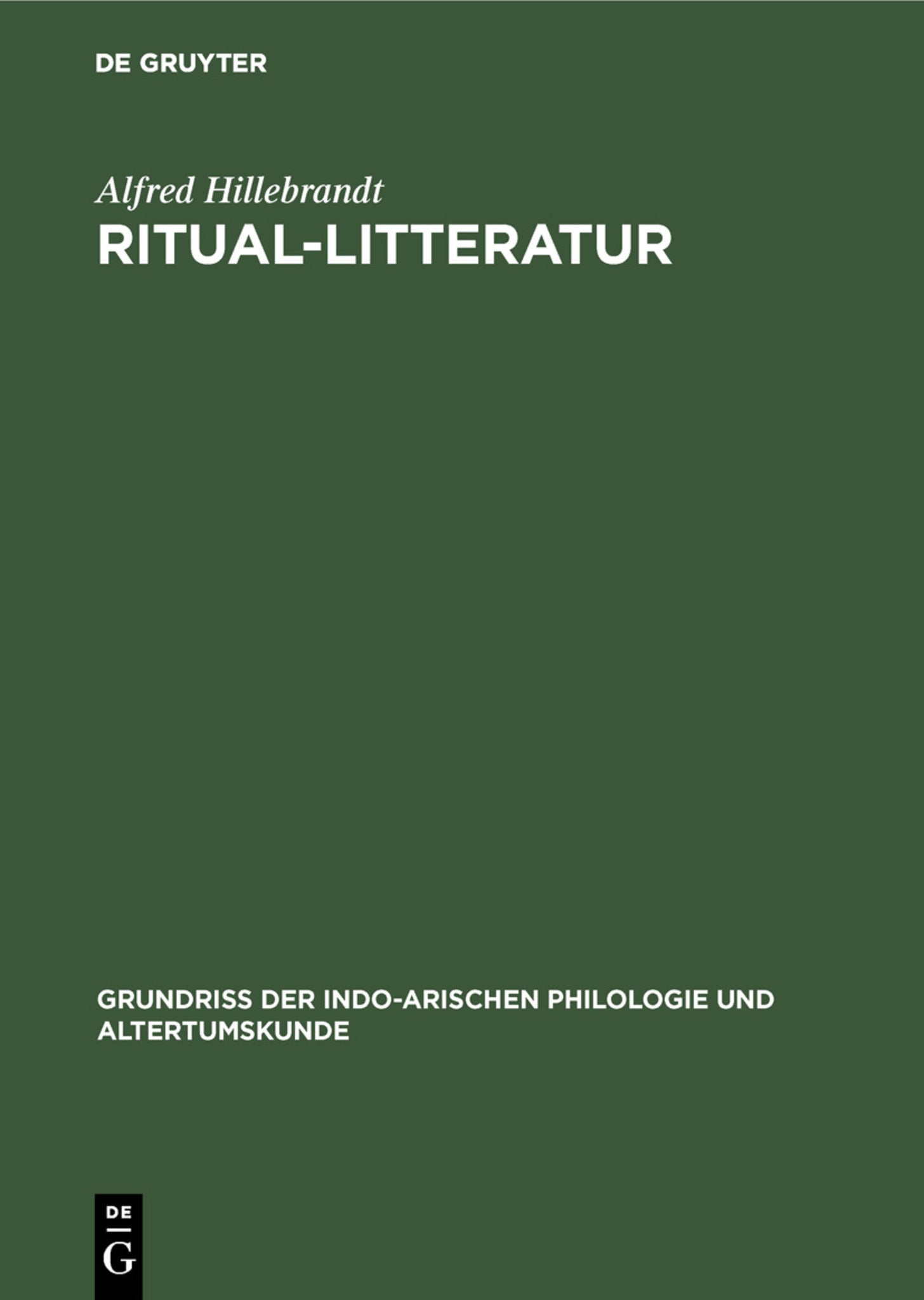 Cover image for Ritual-Litteratur ISBN 9783111182513