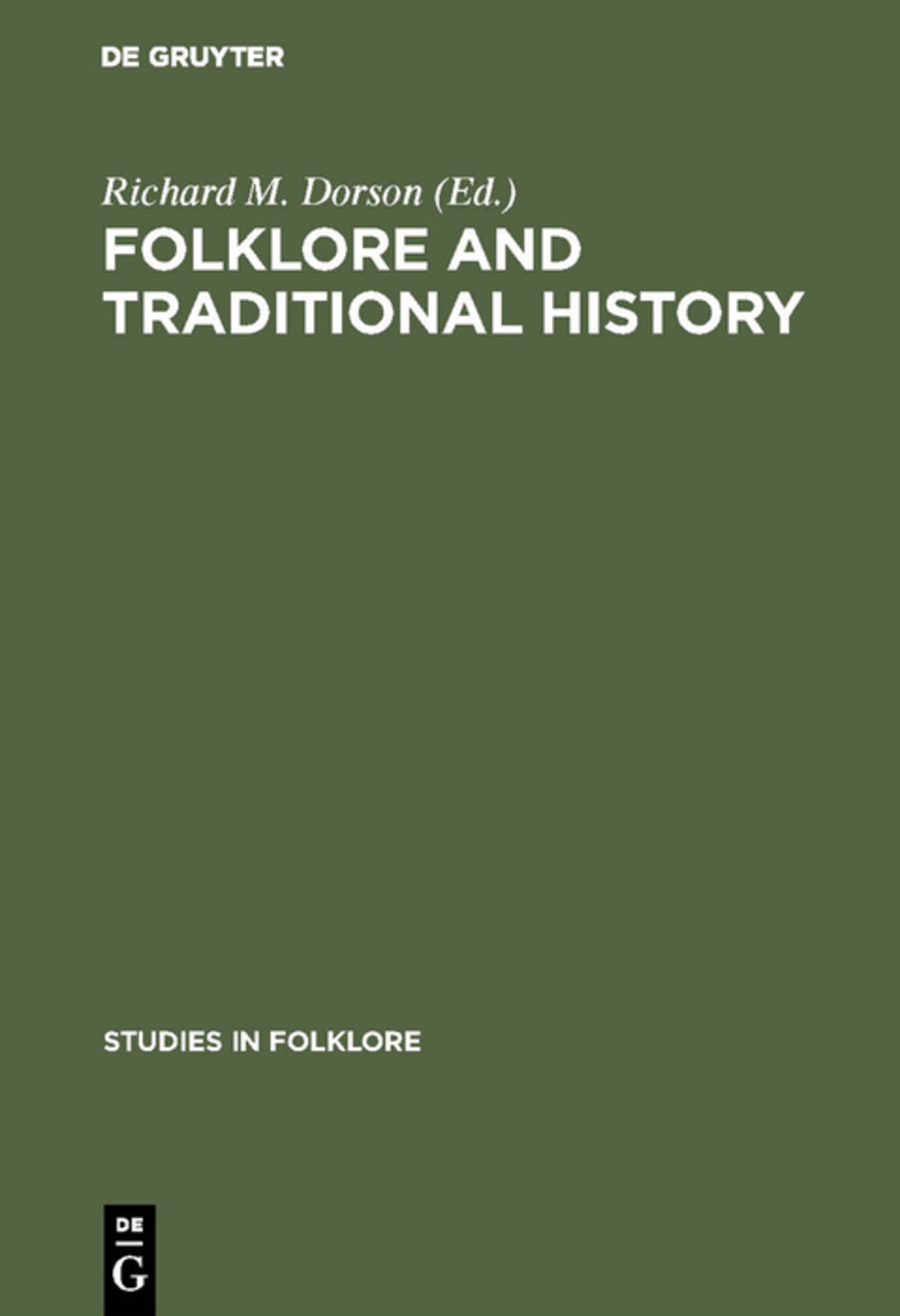 Cover image for Folklore and traditional history ISBN 9783111188898