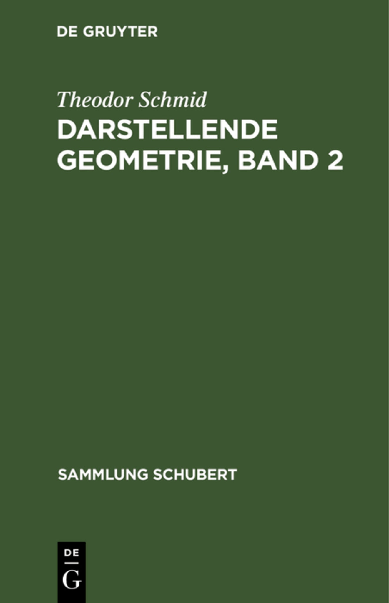 Cover image for Darstellende Geometrie, Band 2 ISBN 9783111192406