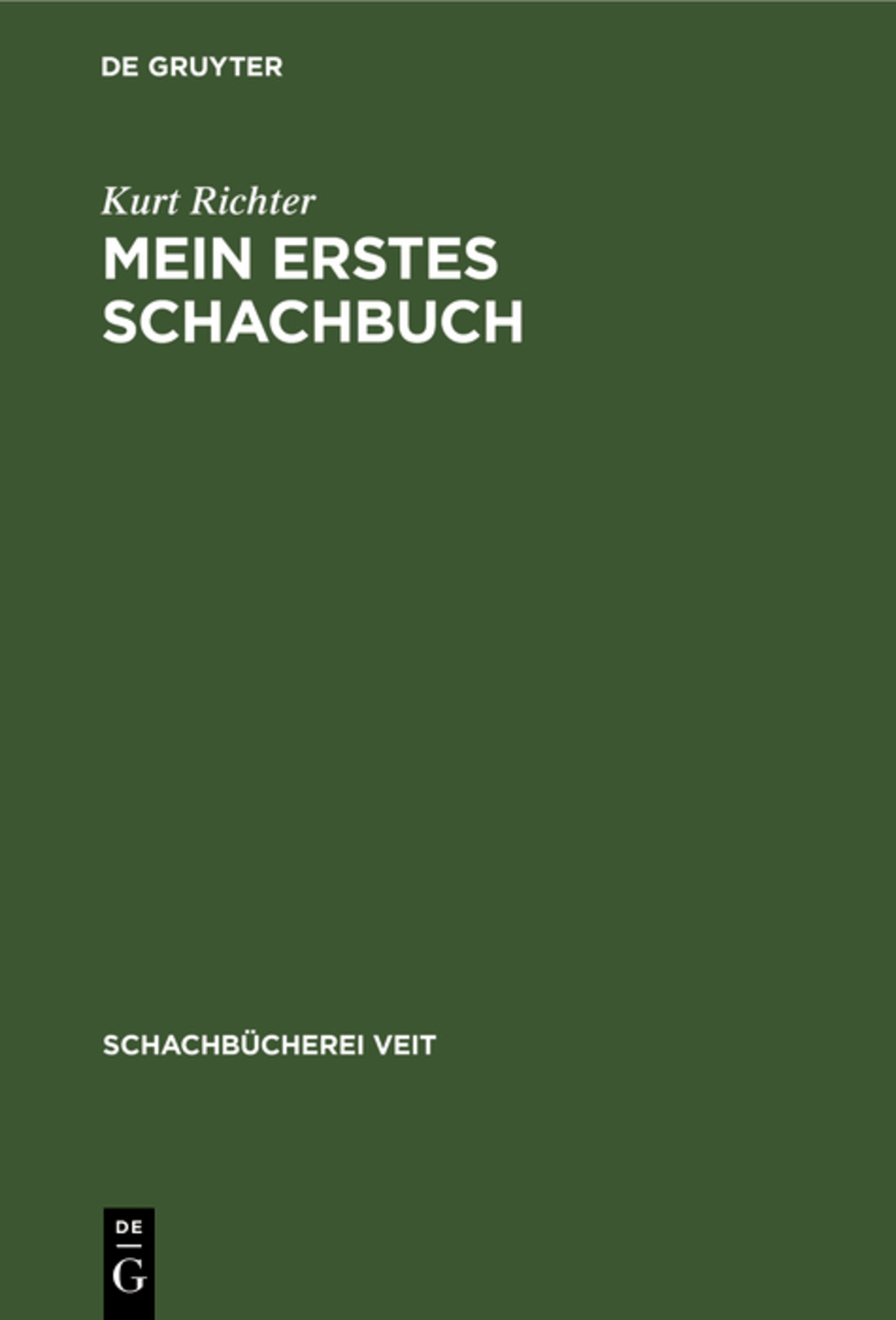 Cover image for Mein erstes Schachbuch ISBN 9783111193038