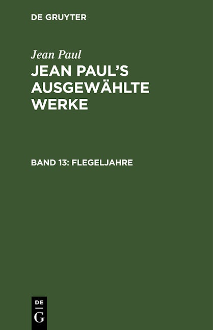 Flegeljahre